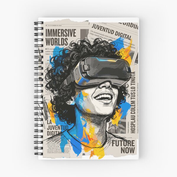 Item preview, Gamer Enjoying Virtual Reality Collage Style designed and sold by Honu2025.