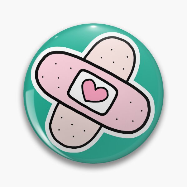 Item preview, Kawaii Pink Heart Bandage - Soft Aesthetic Pastel Plaster Sticker designed and sold by AliAltinelArt.