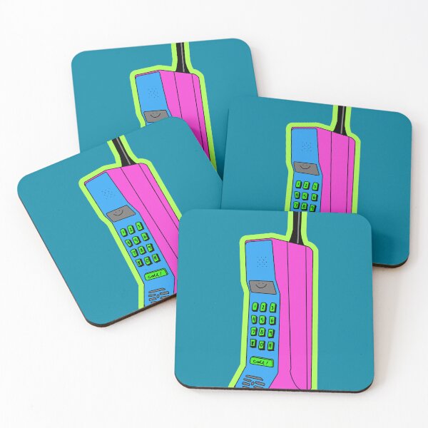 Item preview, 90s Retro Brick Phone - Vintage Neon Street Style Sticker designed and sold by AliAltinelArt.