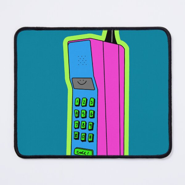 Item preview, 90s Retro Brick Phone - Vintage Neon Street Style Sticker designed and sold by AliAltinelArt.
