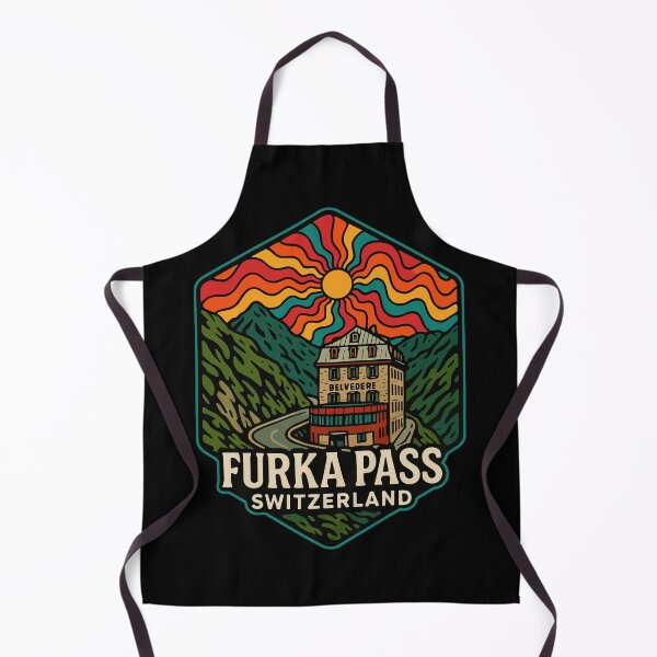 Item preview, Furka Pass Belvedere Hotel Trippy Art Travel designed and sold by TomFrontierArt.
