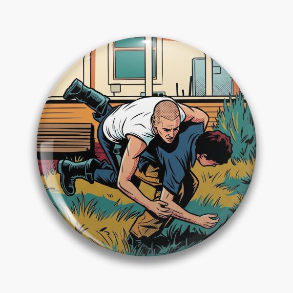 Item preview, Vintage Comic Book Art Suburban Roughhousing Scene designed and sold by TopKult.