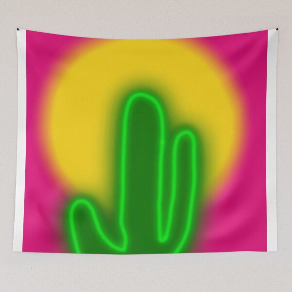 Item preview, Retro Neon Cactus | 80s Synthwave Desert Sunset designed and sold by AliAltinelArt.