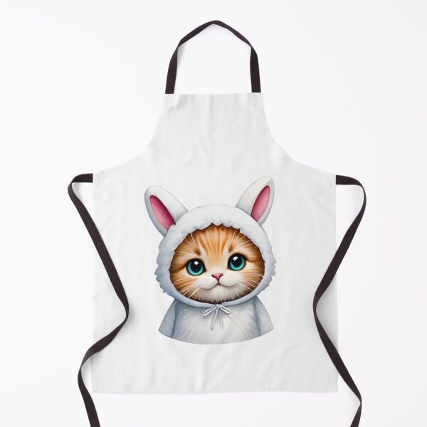 Item preview, ? Cute Cat in White Bunny Hood Sticker - Kawaii Easter Aesthetic Decal designed and sold by marcelooliver98.