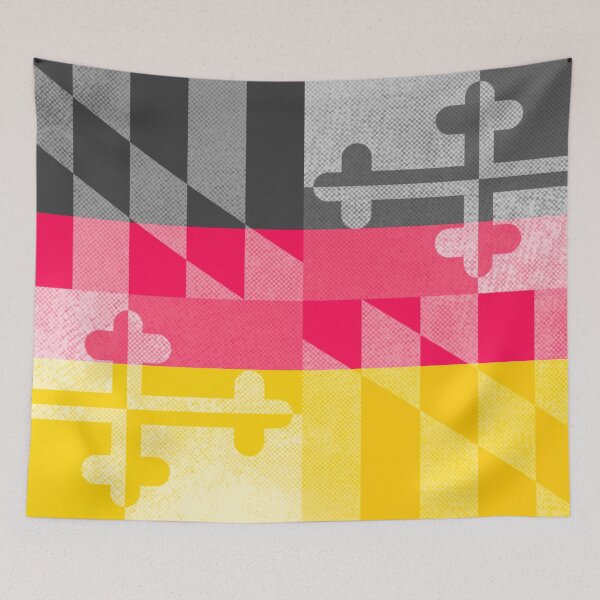 Item preview, German Tricolor Maryland Flag, Horizontal designed and sold by merlinmerchshop.