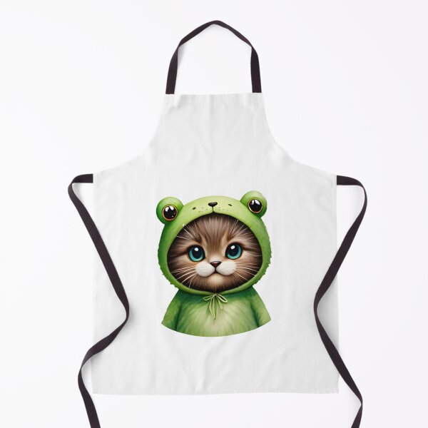 Item preview, ? Cute Tabby Cat in Green Frog Suit Sticker - Kawaii Goblincore Decal designed and sold by marcelooliver98.