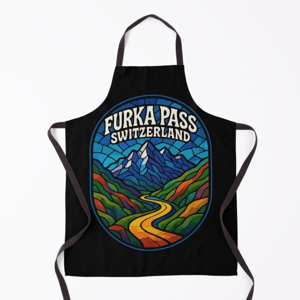 Item preview, Furka Pass Switzerland Alpst Stained Glass Art Travel designed and sold by TomFrontierArt.