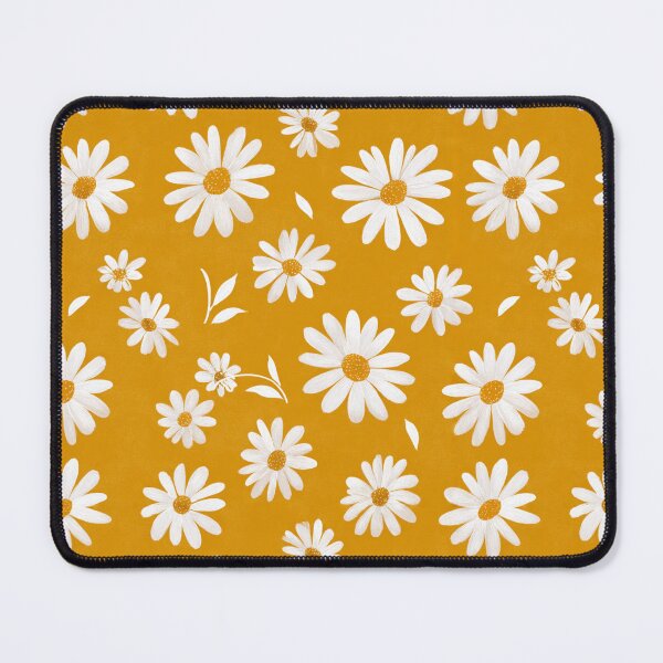 Item preview, Retro Daisy Floral Pattern | Mustard Yellow Vintage Daisies | Boho Flower Power Pattern | 70s Floral Aesthetic | Minimalist White Daisies Gold | Summer Bloom Aesthetic Wildflower Pattern designed and sold by VivaFy.