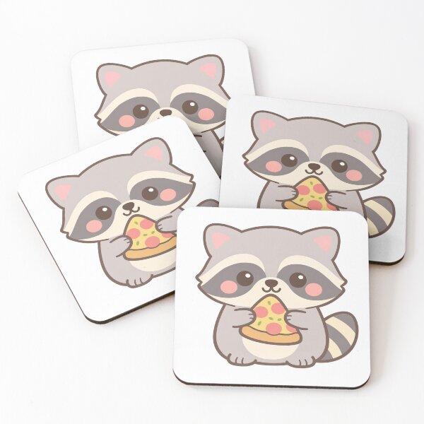 Item preview, Cute Raccoon Eating Pizza Slice Kawaii Animal Lover designed and sold by Owcomm.