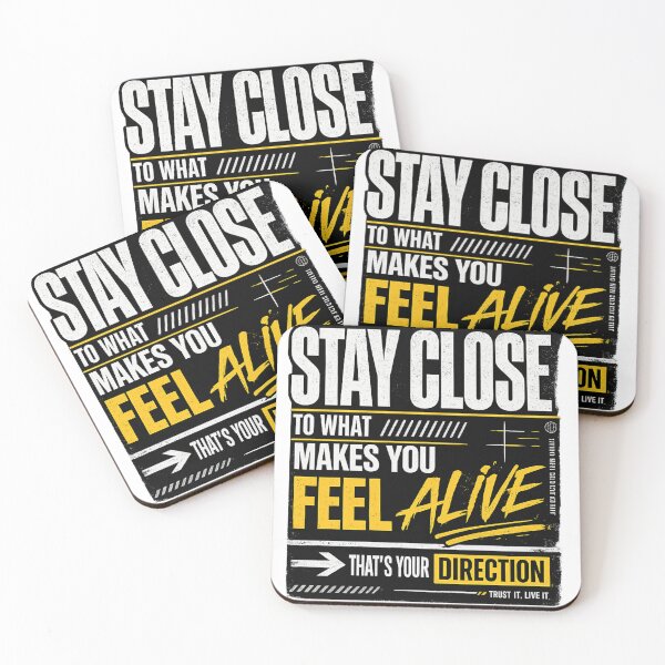 Item preview, Stay Close Feel Alive Direction Typography – Motivational Streetwear Quote Design designed and sold by Oraibi.