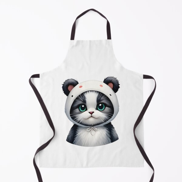 Item preview, ? Cute Tuxedo Cat in Panda Hood Sticker - Kawaii Black White Aesthetic Decal designed and sold by marcelooliver98.