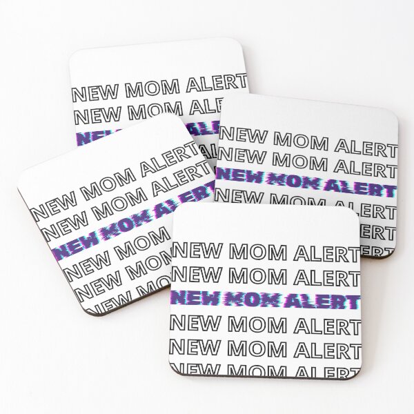 Item preview, New Mom Alert Glitch Typography Design  designed and sold by GoldenBloomPrints.