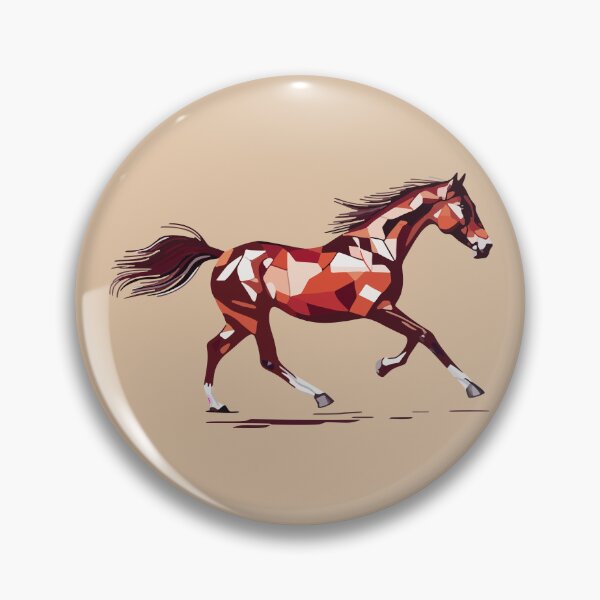 Item preview, energetic horse galloping geometric and mosaic style designed and sold by designmari.