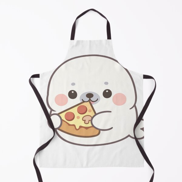 Item preview, Cute Kawaii Seal Eating Pizza Slice Adorable designed and sold by Owcomm.