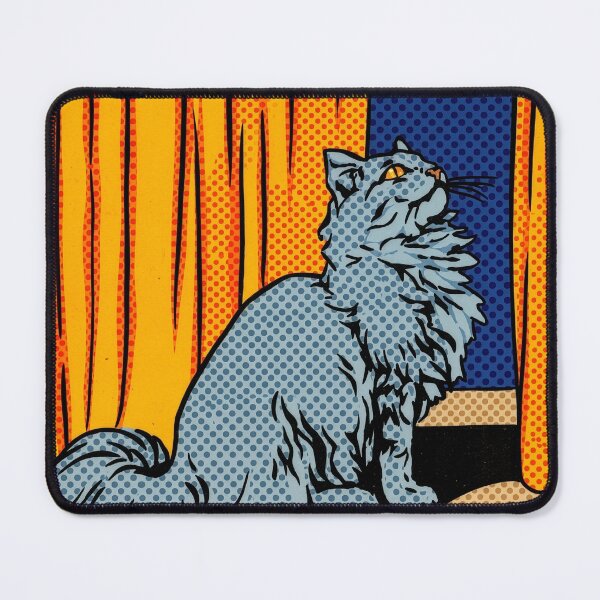 Item preview, Retro Halftone Longhair Feline Pop Art Graphic Design designed and sold by Terry Bain.