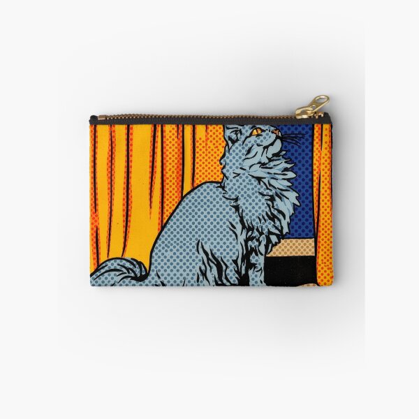 Item preview, Retro Halftone Longhair Feline Pop Art Graphic Design designed and sold by Terry Bain.