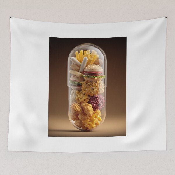 Item preview, Fast Food Capsule Junk Food Diet Concept Art designed and sold by VIktorMytrovka.
