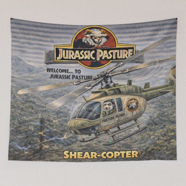 Item preview, Shear-Copter - Jurassic Pasture Air Patrol designed and sold by Thpoar.