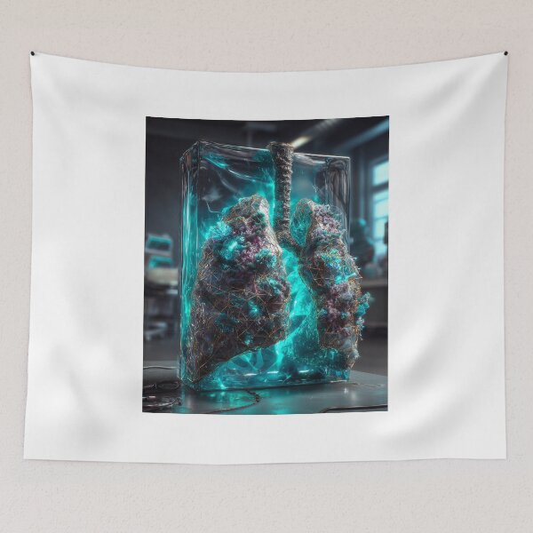 Item preview, Human Lungs Smoking Damage Pollution Health Concept Art designed and sold by VIktorMytrovka.