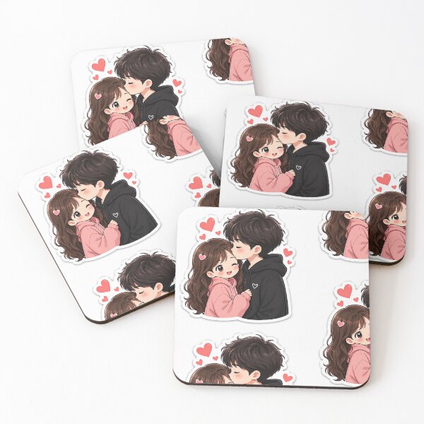 Item preview, Cute Couple Forehead Kiss Love Anime Sticker designed and sold by Ishratparween11.