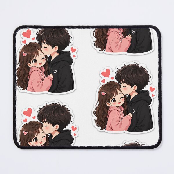 Item preview, Cute Couple Forehead Kiss Love Anime Sticker designed and sold by Ishratparween11.