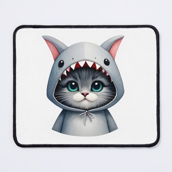 Item preview, ? Cute Tuxedo Cat in Shark Hoodie Sticker - Kawaii Sharkcore Decal designed and sold by marcelooliver98.