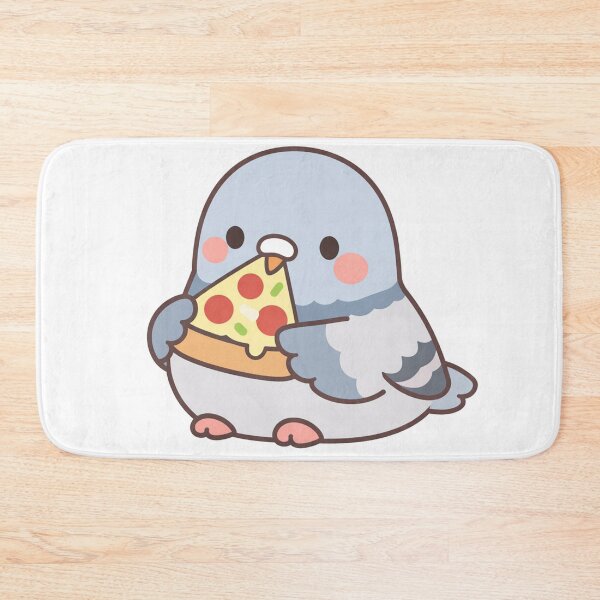 Item preview, Chubby Pigeon Eating Pizza Slice designed and sold by Owcomm.