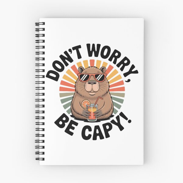 Item preview, Don’t Worry, Be Capy – Retro Chill Capybara  designed and sold by JPees.