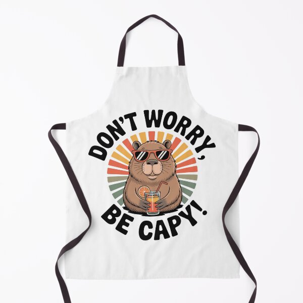 Item preview, Don’t Worry, Be Capy – Retro Chill Capybara designed and sold by JPees.