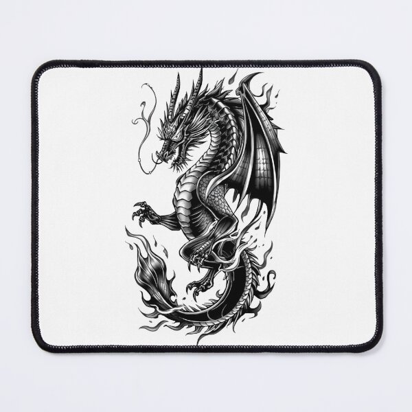 Item preview, Dragon Tattoo Print designed and sold by ChartGifts.