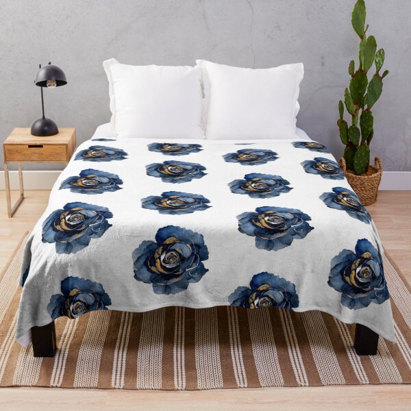 Item preview, Blue rose flower watercolor painting  designed and sold by uunaa.