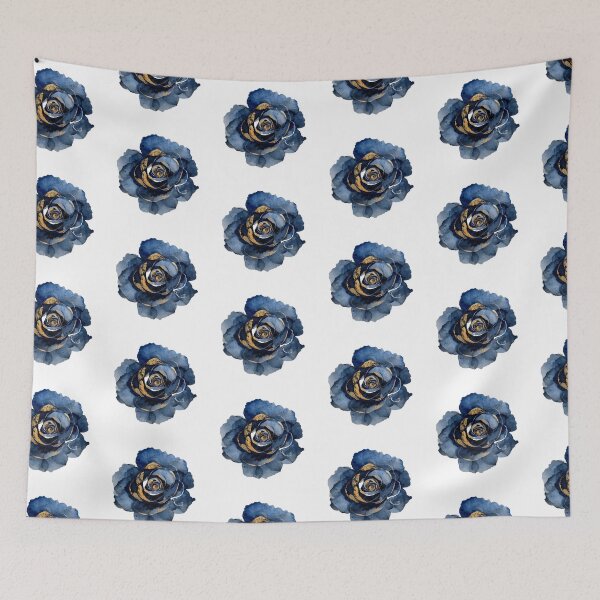 Item preview, Blue rose flower watercolor painting  designed and sold by uunaa.