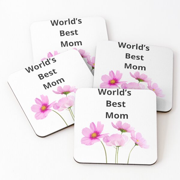 Aperçu de l'œuvre World’s Best Mom Black Floral Design créée et vendue par GoldenBloomPrints.