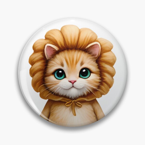 Item preview, ? Cute Ginger Cat in Lion Mane Sticker - Kawaii Zodiac Leo Decal designed and sold by marcelooliver98.