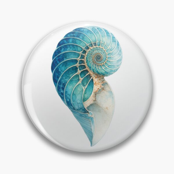 Item preview, Turquoise Watercolour Shell designed and sold by FortuneAndFrame.