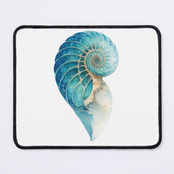 Item preview, Turquoise Watercolour Shell designed and sold by FortuneAndFrame.
