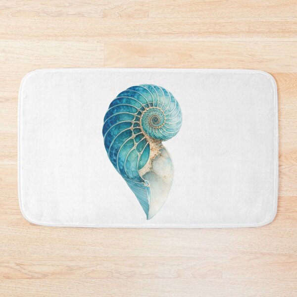 Item preview, Turquoise Watercolour Shell designed and sold by FortuneAndFrame.