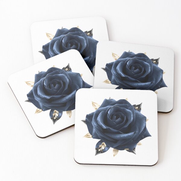 Item preview,  Blue rose flower watercolor painting  designed and sold by uunaa.