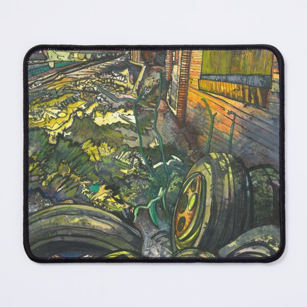 Item preview, Tired Alley with train and tires. designed and sold by RyanQuinnArt.