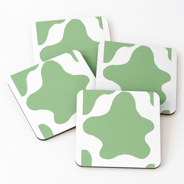 Item preview, Cute Minimalist Cow Pattern (Matcha Green) designed and sold by Designs by Sara Felton.