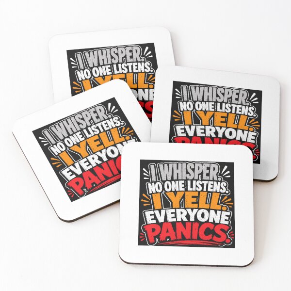 Item preview, I Whisper No One Listens I Yell Everyone Panics Funny Teacher Sticker designed and sold by Petringo.