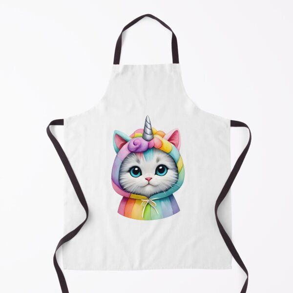 Item preview, ? Cute White Cat in Rainbow Unicorn Hood Sticker - Kawaii Pastel Decal designed and sold by marcelooliver98.