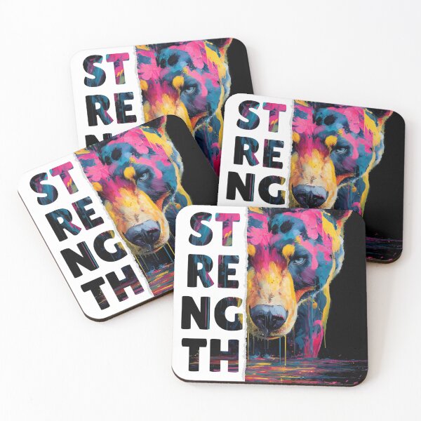 Item preview, Colorful Bear Graphic - Symbol of strength and Power designed and sold by LAJdesigns.
