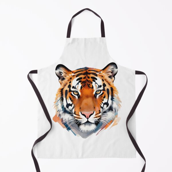 Item preview, Colorful abstract tiger head with floral artistic elements designed and sold by Ar0undTheW0rld.