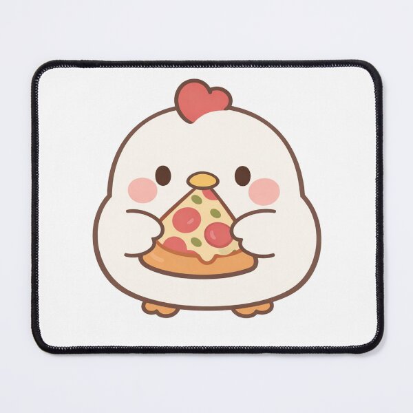 Item preview, Cute Kawaii Chicken Holding a Slice of Pizza designed and sold by Owcomm.