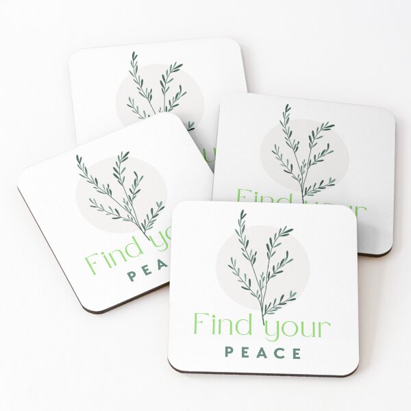 Item preview, Find Your Peace - Minimalist Botanical Greenery Design designed and sold by Inkfino.