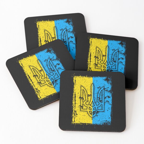 Item preview, Stand with Ukraine Retro Vintafe Flag Trident designed and sold by Artycom.