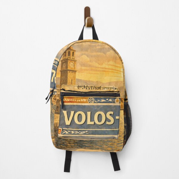 Item preview, Volos Hellas Vintage Travel Poster Illustration designed and sold by mythographiaart.