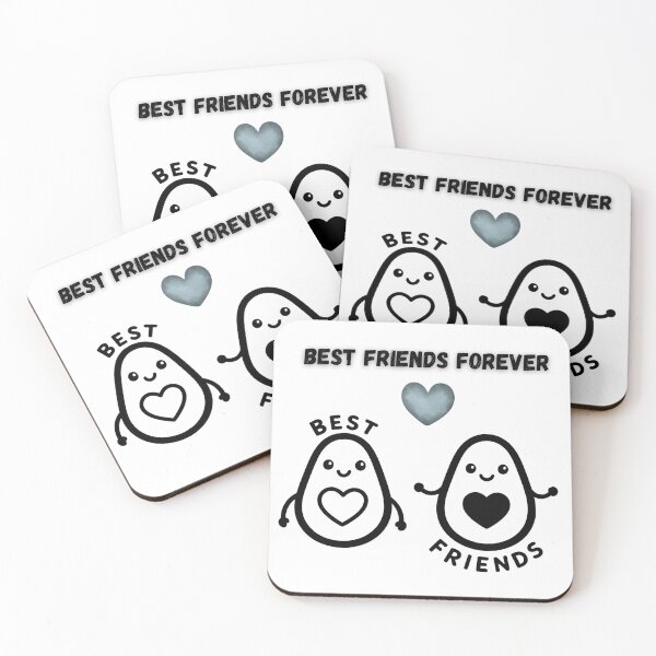Item preview, Best Friends Forever Avocado Hearts designed and sold by Heartbeat Studio by Yederlin.