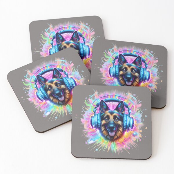 Item preview, Neon DJ Dog – World Music Day designed and sold by Art-Arcade6.